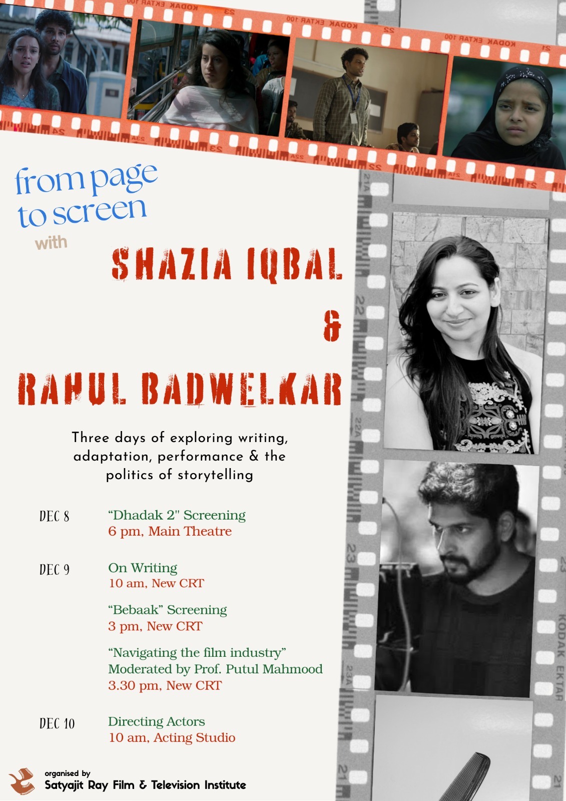 Psoter of the session with Shazia IQBAL & Rahul Badwelkar