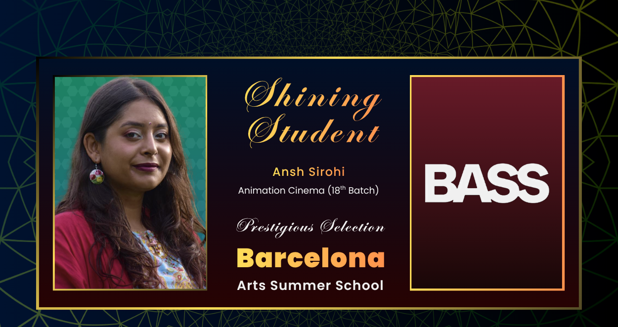 Poster showing photographs of Animation student selected at Barcelona Arts Summer School